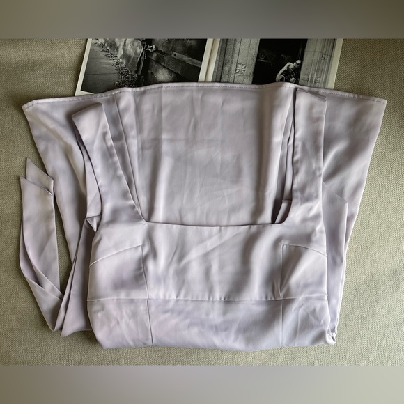 Urban Outfitters UO Bri Double Bow Satin Mini Dress In Lavender Size L - Picture 7 of 16